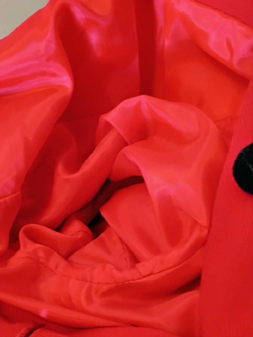 Vintage Red Long Dress Coat, Button-Front, Sz 6 - Picture 15 of 15